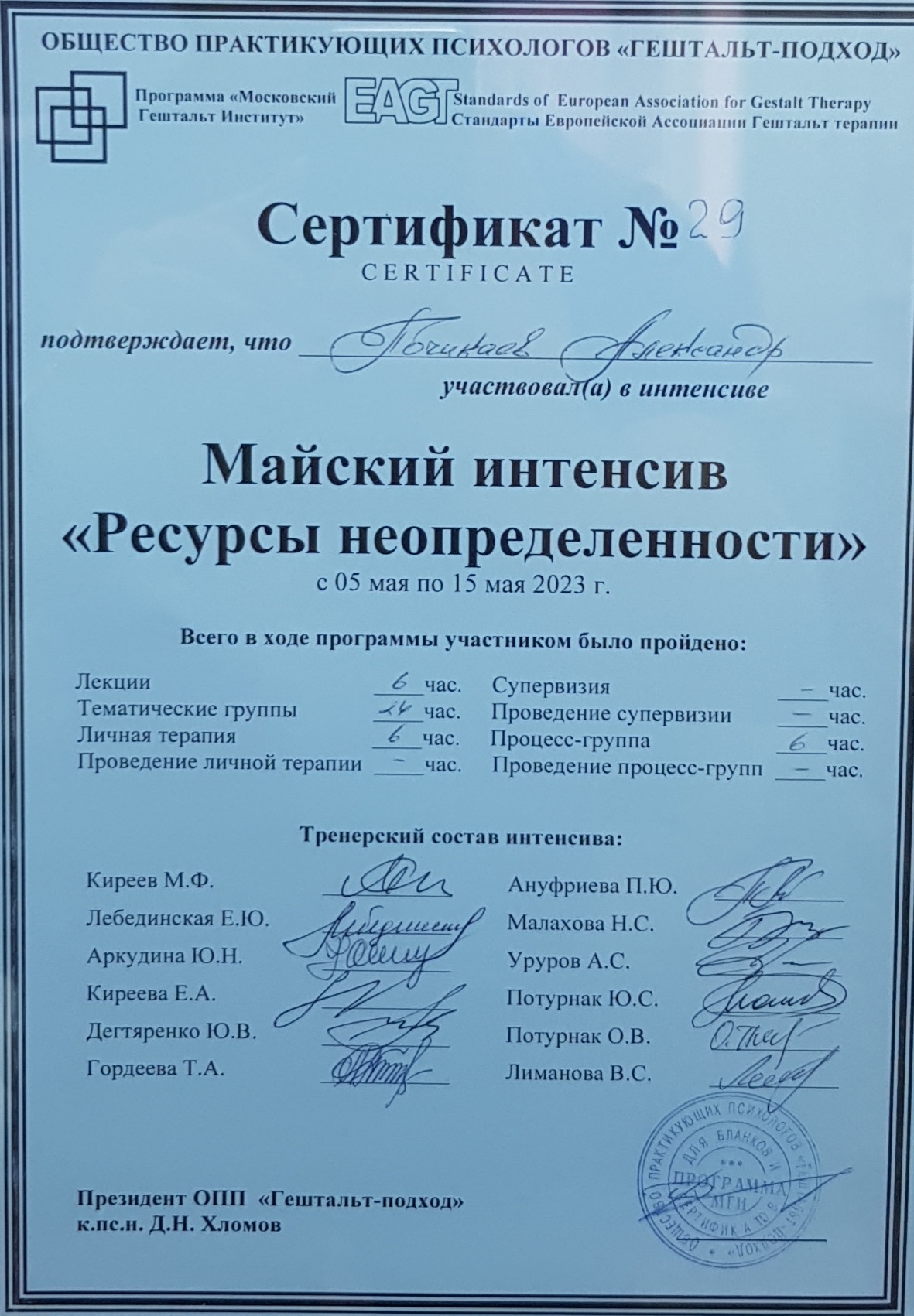 Интенсив МГИ